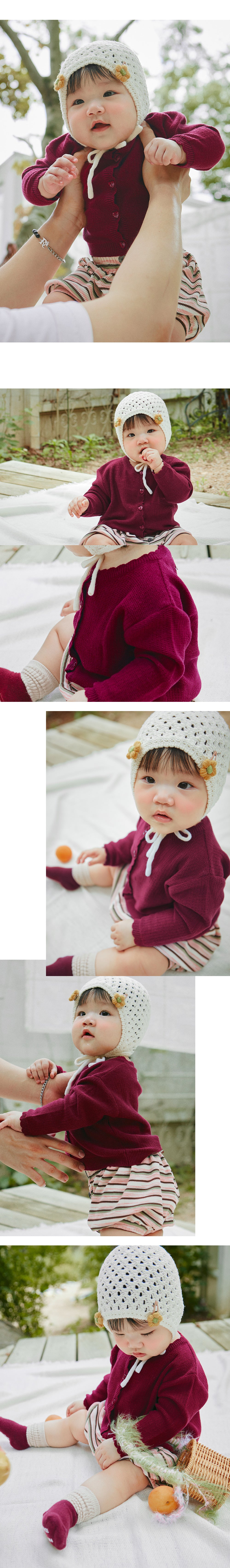 Fleur Knit Baby Cardigan (80-110 size)