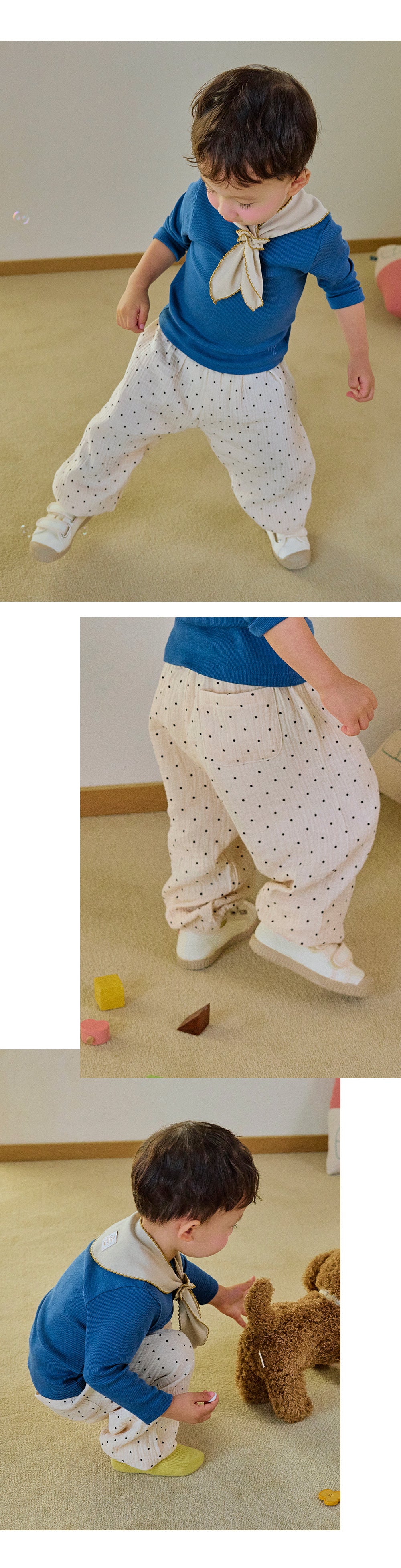 Ginger dot pants (80-130 size)