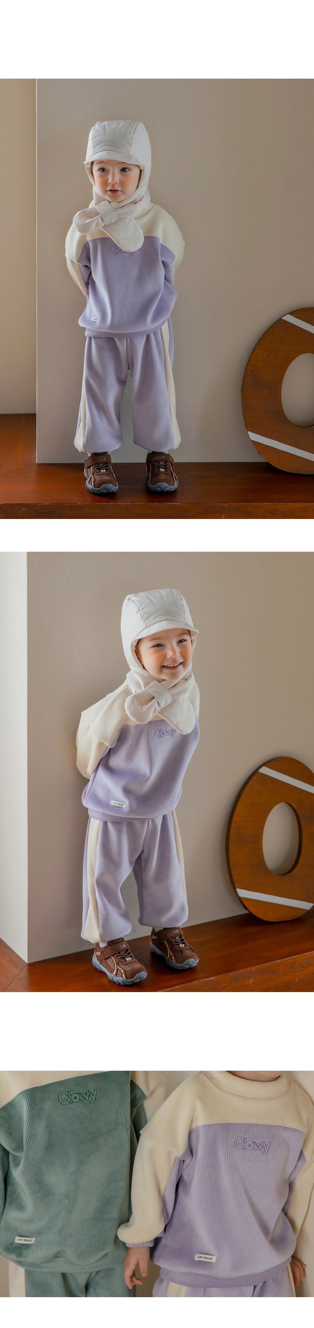 GLOWY DOUBLE VELOUR TOP AND BOTTOM