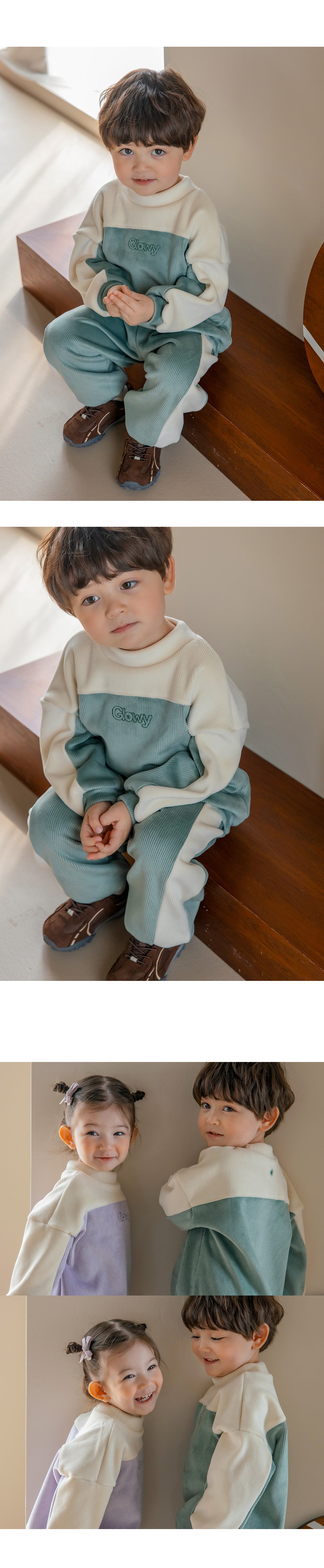 GLOWY DOUBLE VELOUR TOP AND BOTTOM