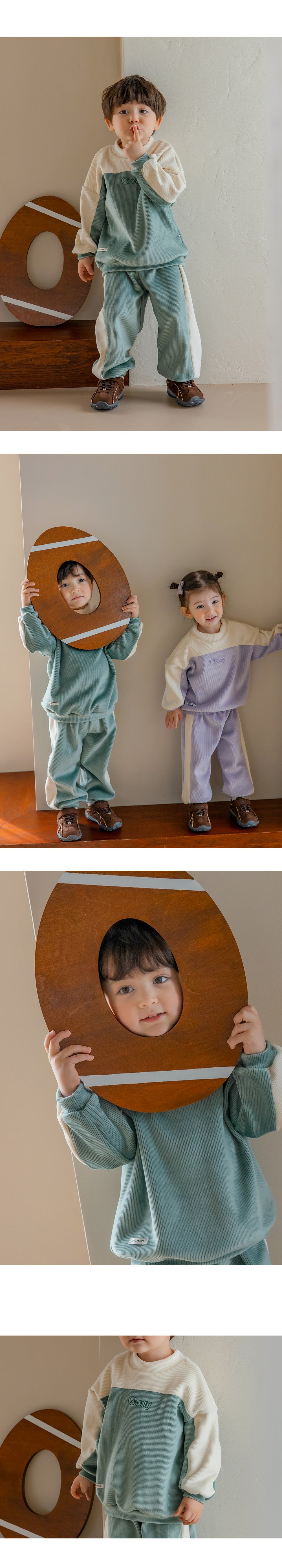 GLOWY DOUBLE VELOUR TOP AND BOTTOM