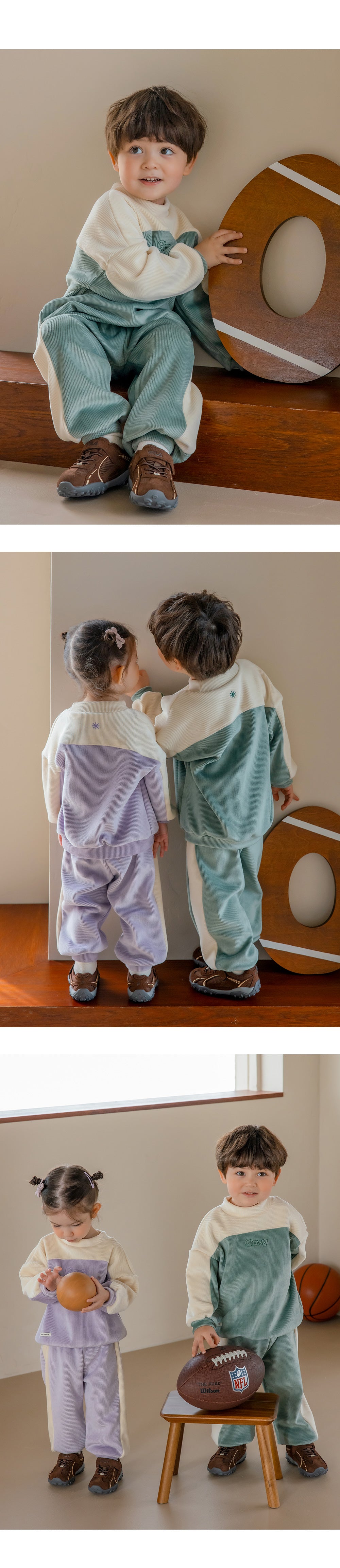 GLOWY DOUBLE VELOUR TOP AND BOTTOM