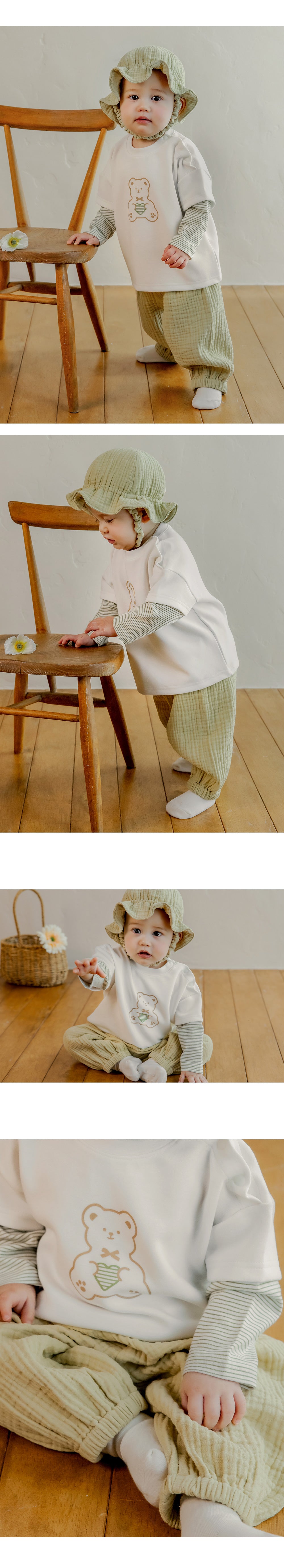 Happy Bebe Cotton Gauze Pants (80-110 size)