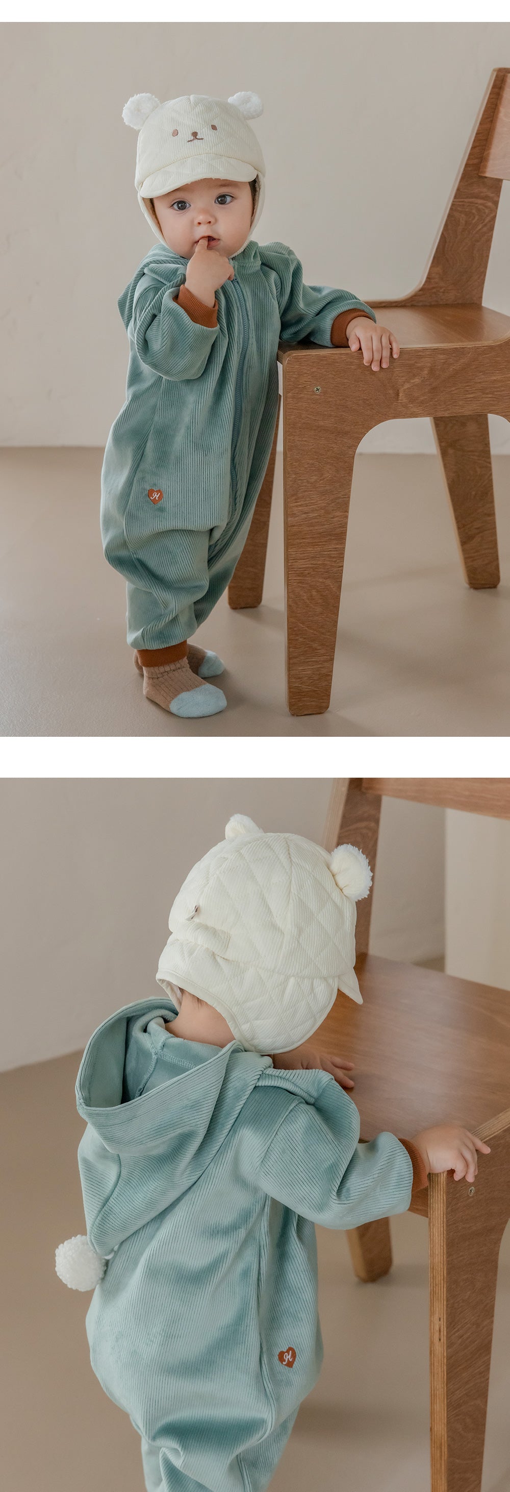 HONEYDEW DOBLE VELOUR COVERALLS