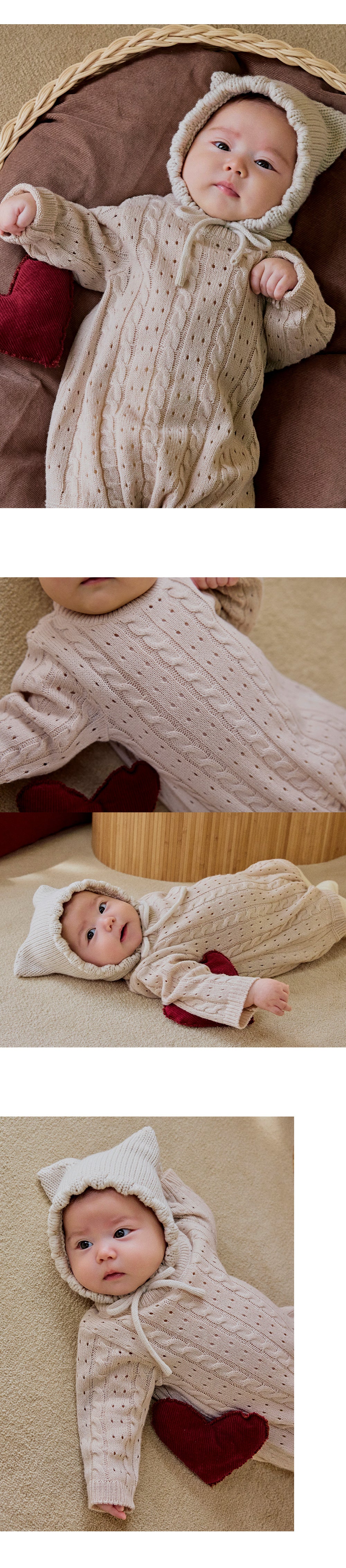 Iden Knit Baby Suit (70-90 SIZE)