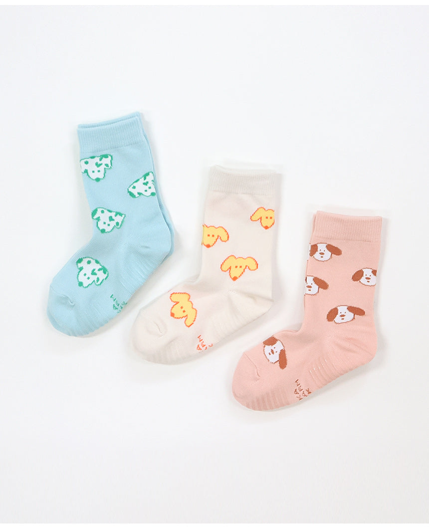 [ANKLE] LOVELY PUPPY 3pairs 1SET