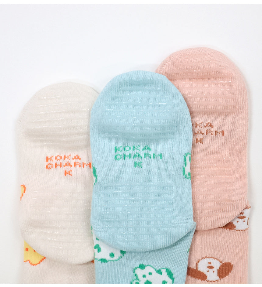 [ANKLE] LOVELY PUPPY 3pairs 1SET