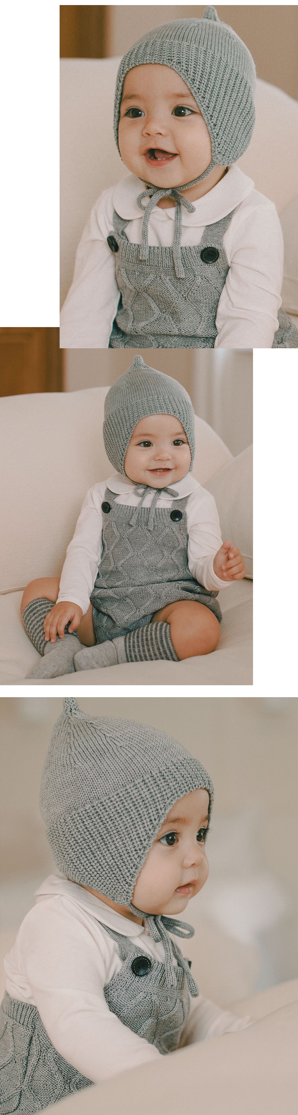 Kisses knit baby hat