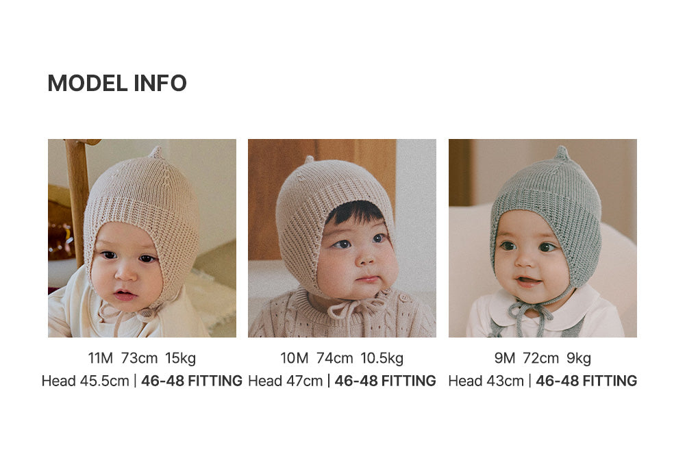Kisses knit baby hat
