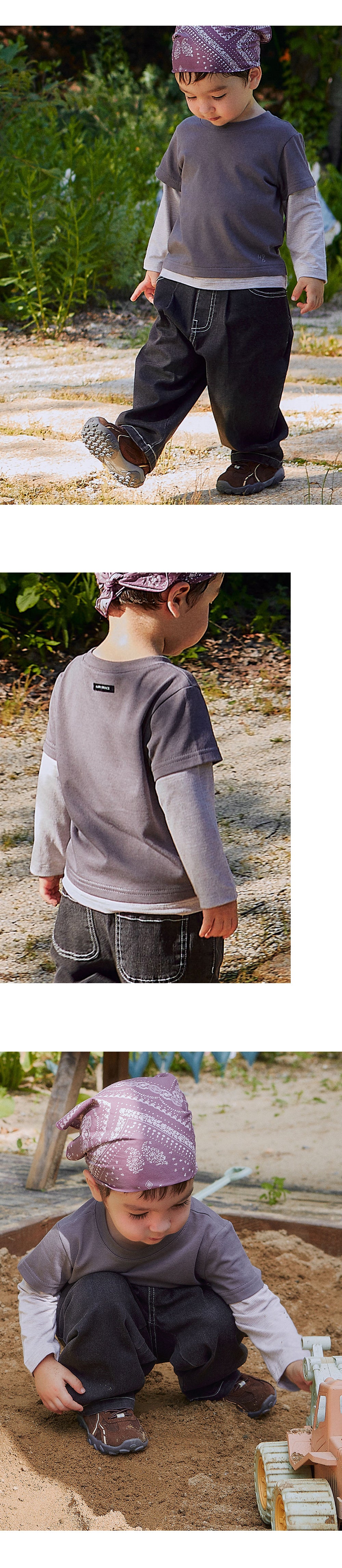 Maple Layered Long-Sleeve T-shirt (90-130 SIZE)
