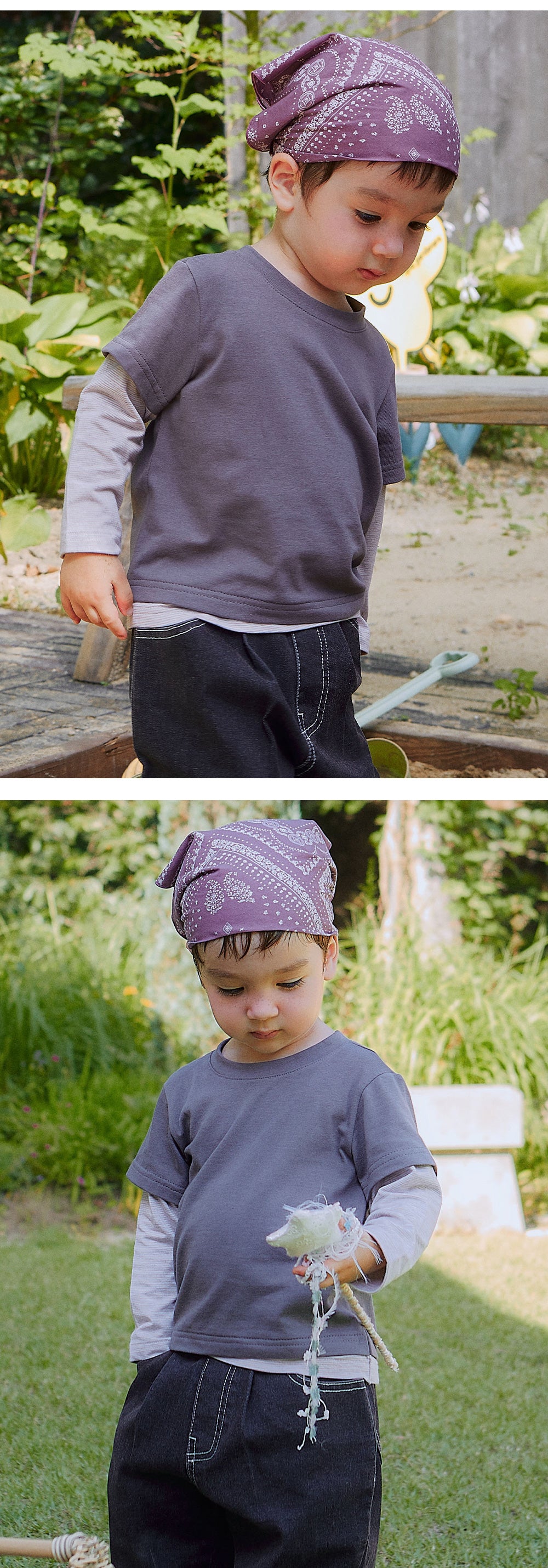 Maple Layered Long-Sleeve T-shirt (90-130 SIZE)