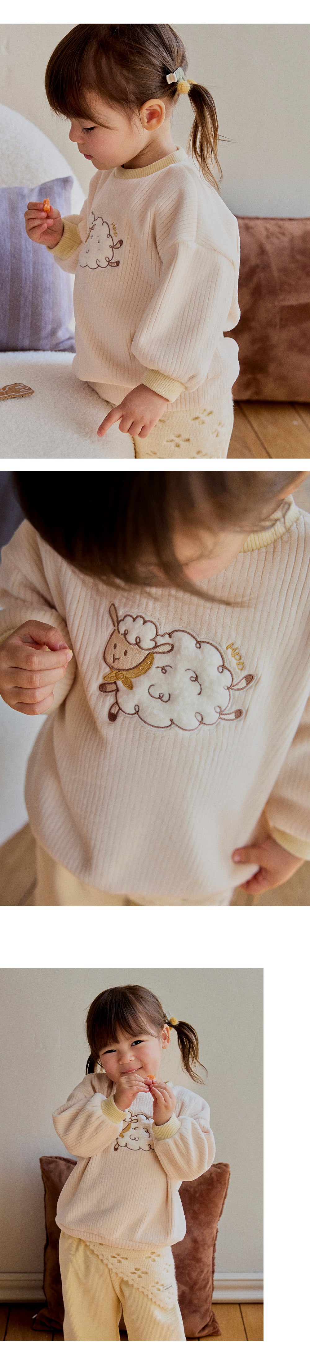 Milky Double Velour Baby Sweatshirt (SIZE 80-110)