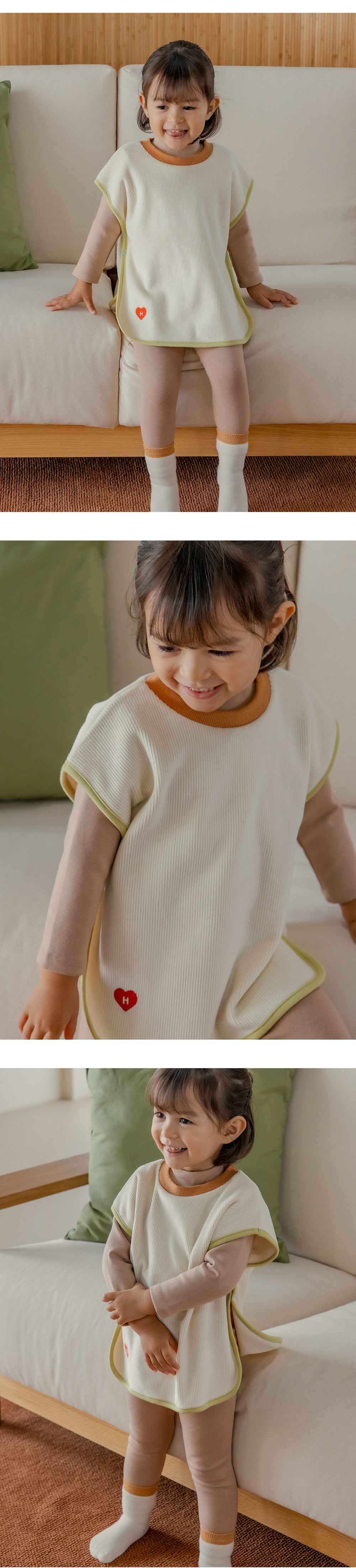 Pure basic modal fleece lined mock turtleneck baby long sleeve (SIZE 80-130)