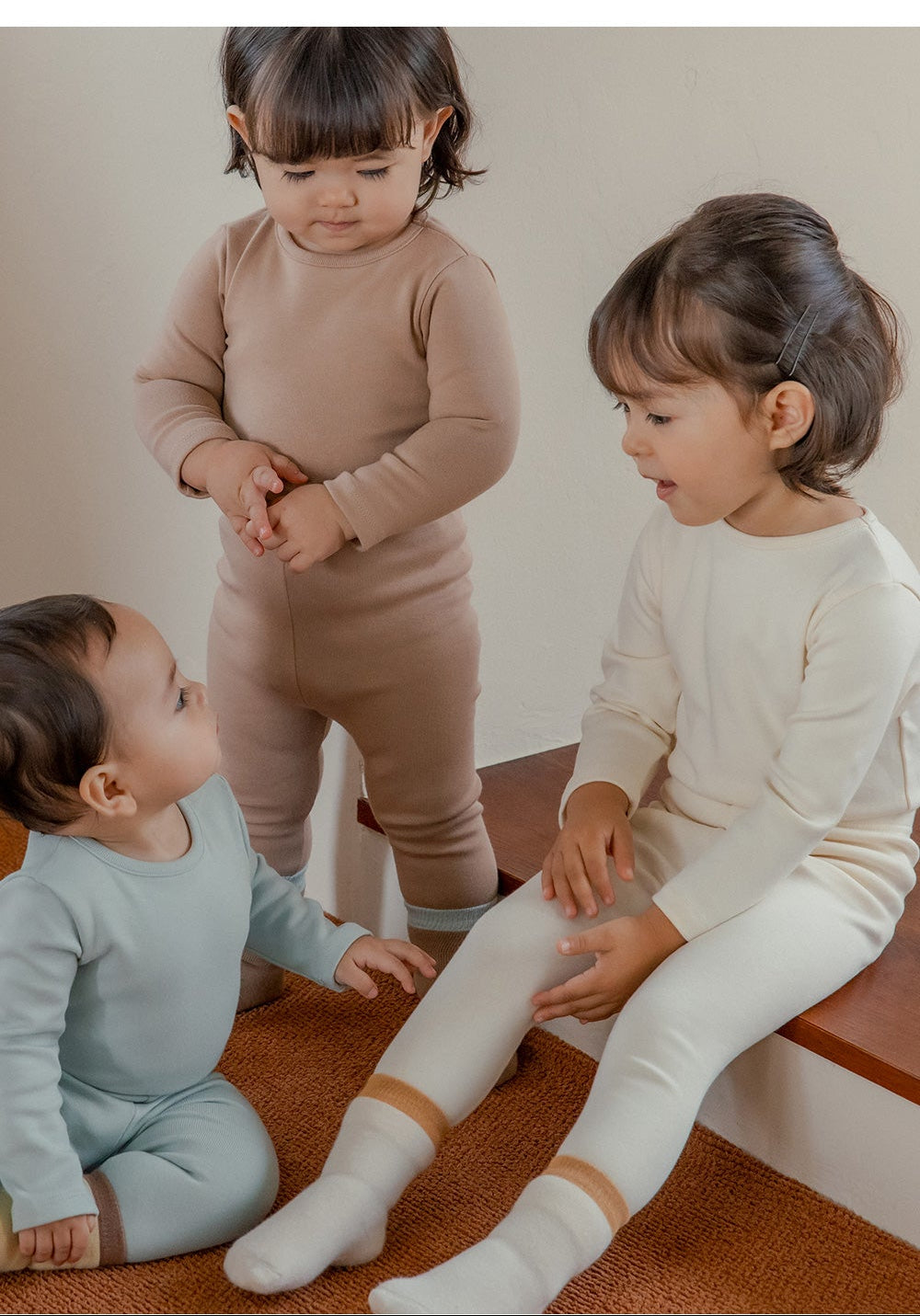 Pure basic modal fleece lined leggings (SIZE 80-130)