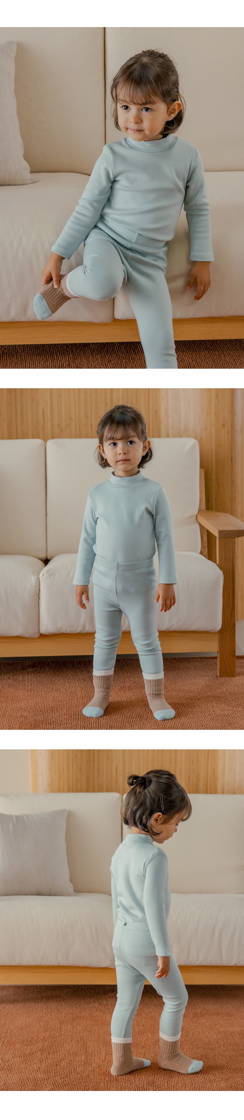 Pure basic modal fleece lined leggings (SIZE 80-130)