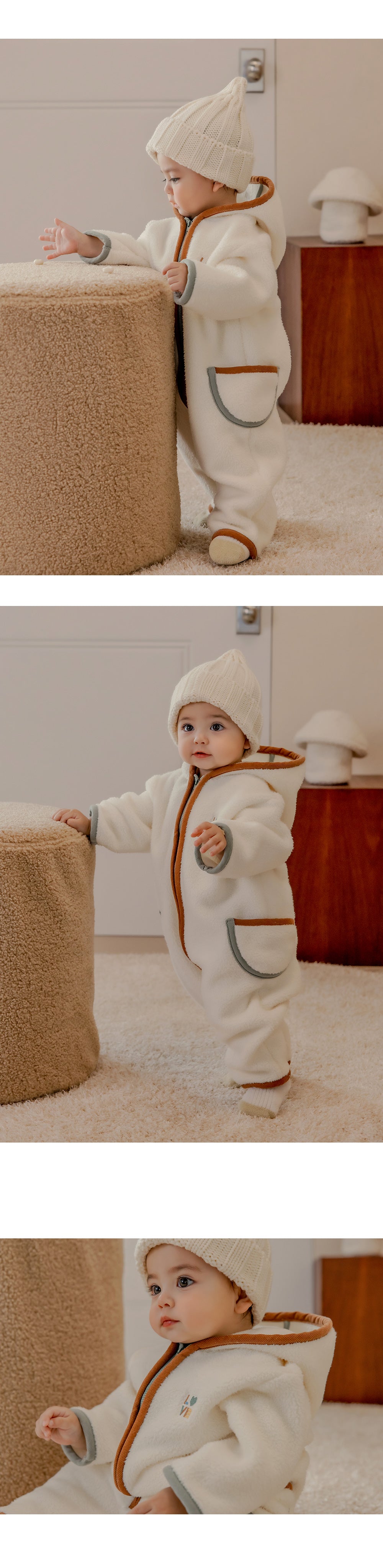 ROIL FLEECE BABY COVERALLS