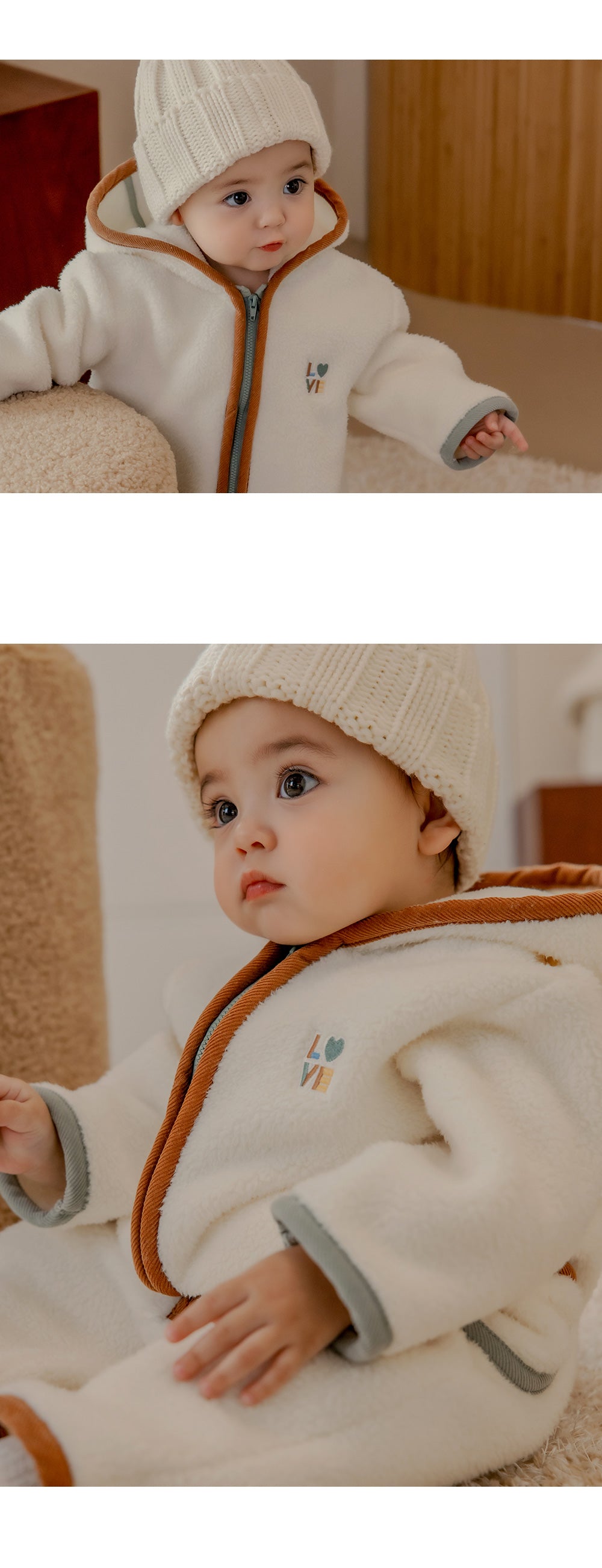 ROIL FLEECE BABY COVERALLS