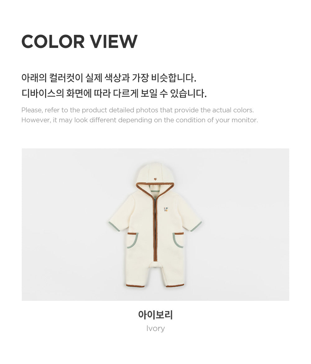 ROIL FLEECE BABY COVERALLS