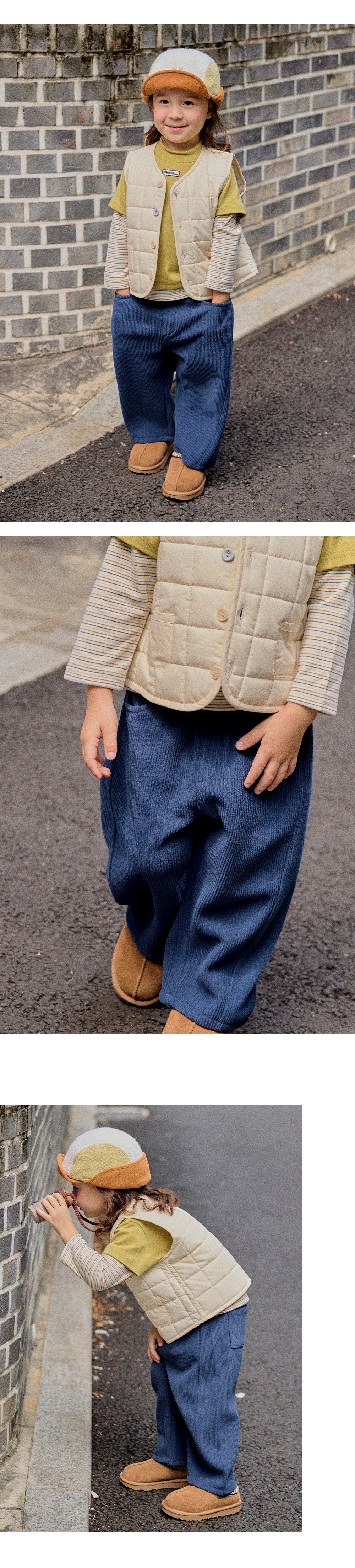 Starry Fleece-Lined Corduroy Pants (SIZE 90-130)