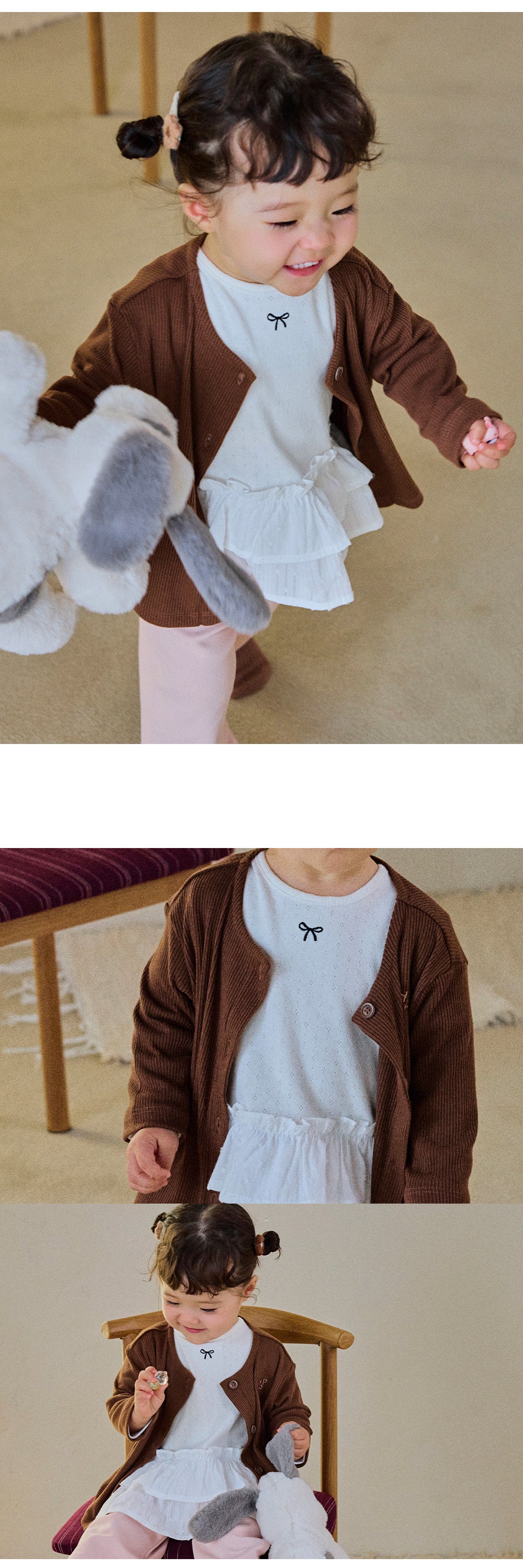 Verbena Frill Long-Sleeve T-Shirt (90-130 size)