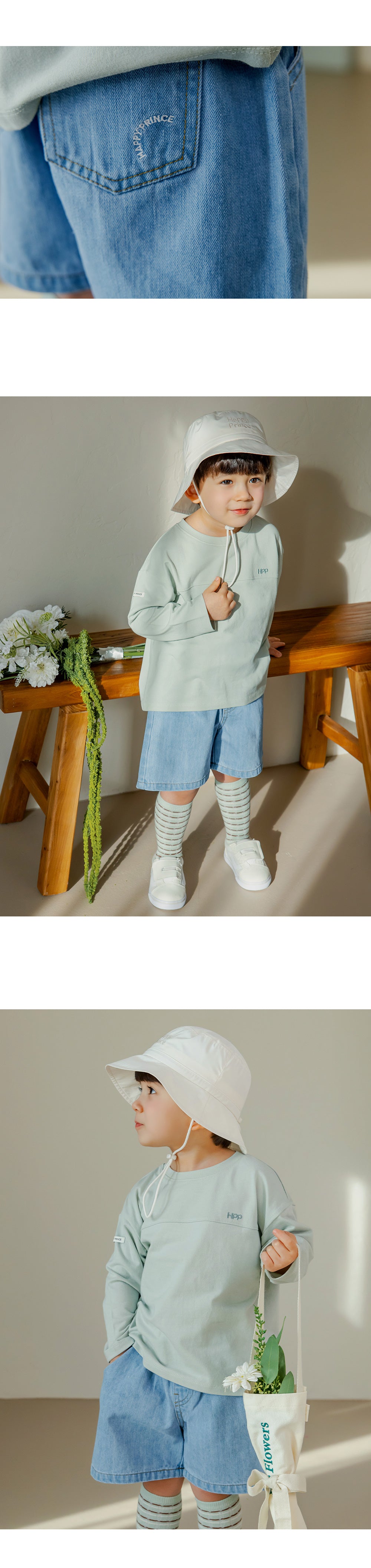 Vito wide denim shorts